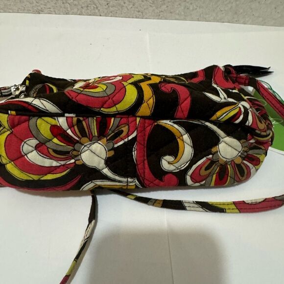 NWT Vera Bradley Brown Red Yellow HandBag Retired Pattern crossbody - Picture 7 of 13